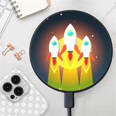 Rocket Take Off Missiles Cosmos Wireless Fast Charger(black)