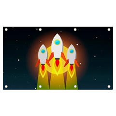 Rocket Take Off Missiles Cosmos Banner And Sign 7  X 4  by Salman4z