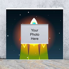 Rocket Take Off Missiles Cosmos White Wall Photo Frame 5  X 7  by Salman4z