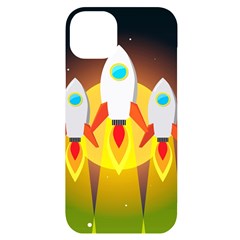 Rocket Take Off Missiles Cosmos Iphone 14 Plus Black Uv Print Case by Salman4z