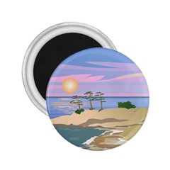 Vacation Island Sunset Sunrise 2 25  Magnets by Salman4z