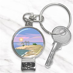 Vacation Island Sunset Sunrise Nail Clippers Key Chain by Salman4z