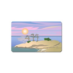 Vacation Island Sunset Sunrise Magnet (name Card) by Salman4z