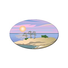 Vacation Island Sunset Sunrise Sticker Oval (10 Pack) by Salman4z