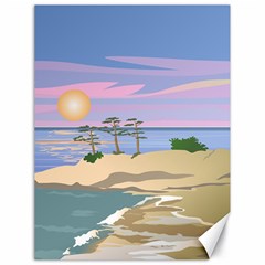 Vacation Island Sunset Sunrise Canvas 18  X 24  by Salman4z