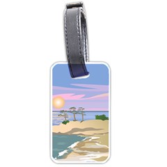 Vacation Island Sunset Sunrise Luggage Tag (one Side) by Salman4z