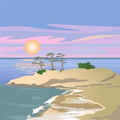 Vacation Island Sunset Sunrise Play Mat (rectangle) by Salman4z