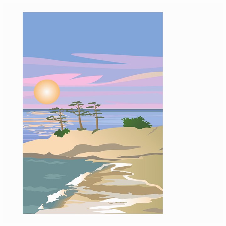 Vacation Island Sunset Sunrise Small Garden Flag (Two Sides)