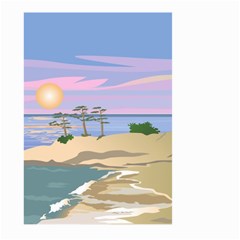 Vacation Island Sunset Sunrise Large Garden Flag (two Sides) by Salman4z