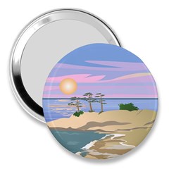 Vacation Island Sunset Sunrise 3  Handbag Mirrors by Salman4z