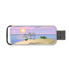 Vacation Island Sunset Sunrise Portable Usb Flash (one Side) by Salman4z