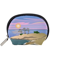 Vacation Island Sunset Sunrise Accessory Pouch (small) by Salman4z