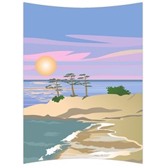 Vacation Island Sunset Sunrise Back Support Cushion by Salman4z