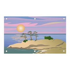 Vacation Island Sunset Sunrise Banner And Sign 5  X 3  by Salman4z