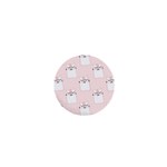 Pattern Pink Cute Sweet Fur Cats 1  Mini Buttons Front