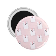 Pattern Pink Cute Sweet Fur Cats 2.25  Magnets