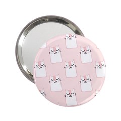 Pattern Pink Cute Sweet Fur Cats 2 25  Handbag Mirrors by Salman4z