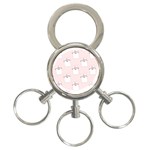 Pattern Pink Cute Sweet Fur Cats 3-Ring Key Chain Front