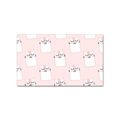 Pattern Pink Cute Sweet Fur Cats Sticker (Rectangular)