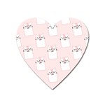 Pattern Pink Cute Sweet Fur Cats Heart Magnet Front