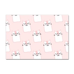 Pattern Pink Cute Sweet Fur Cats Sticker A4 (10 pack)