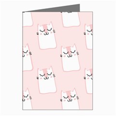 Pattern Pink Cute Sweet Fur Cats Greeting Cards (Pkg of 8)