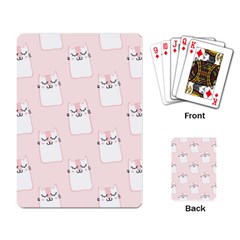 Pattern Pink Cute Sweet Fur Cats Playing Cards Single Design (Rectangle)