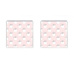 Pattern Pink Cute Sweet Fur Cats Cufflinks (Square)