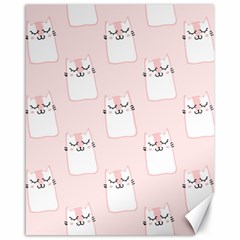 Pattern Pink Cute Sweet Fur Cats Canvas 16  x 20 