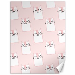 Pattern Pink Cute Sweet Fur Cats Canvas 36  x 48 