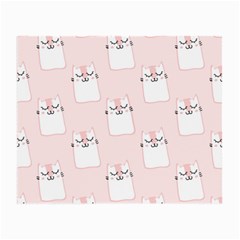 Pattern Pink Cute Sweet Fur Cats Small Glasses Cloth (2 Sides)