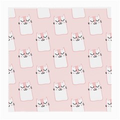 Pattern Pink Cute Sweet Fur Cats Medium Glasses Cloth