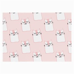 Pattern Pink Cute Sweet Fur Cats Large Glasses Cloth