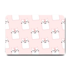 Pattern Pink Cute Sweet Fur Cats Small Doormat