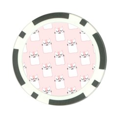 Pattern Pink Cute Sweet Fur Cats Poker Chip Card Guard