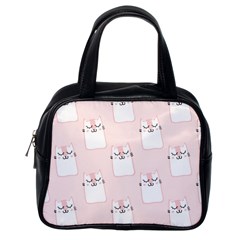 Pattern Pink Cute Sweet Fur Cats Classic Handbag (One Side)