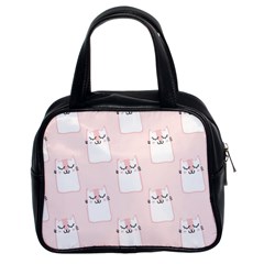 Pattern Pink Cute Sweet Fur Cats Classic Handbag (Two Sides)