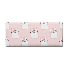 Pattern Pink Cute Sweet Fur Cats Hand Towel