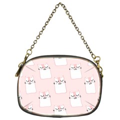 Pattern Pink Cute Sweet Fur Cats Chain Purse (One Side)