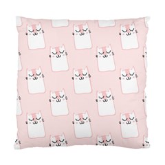 Pattern Pink Cute Sweet Fur Cats Standard Cushion Case (One Side)