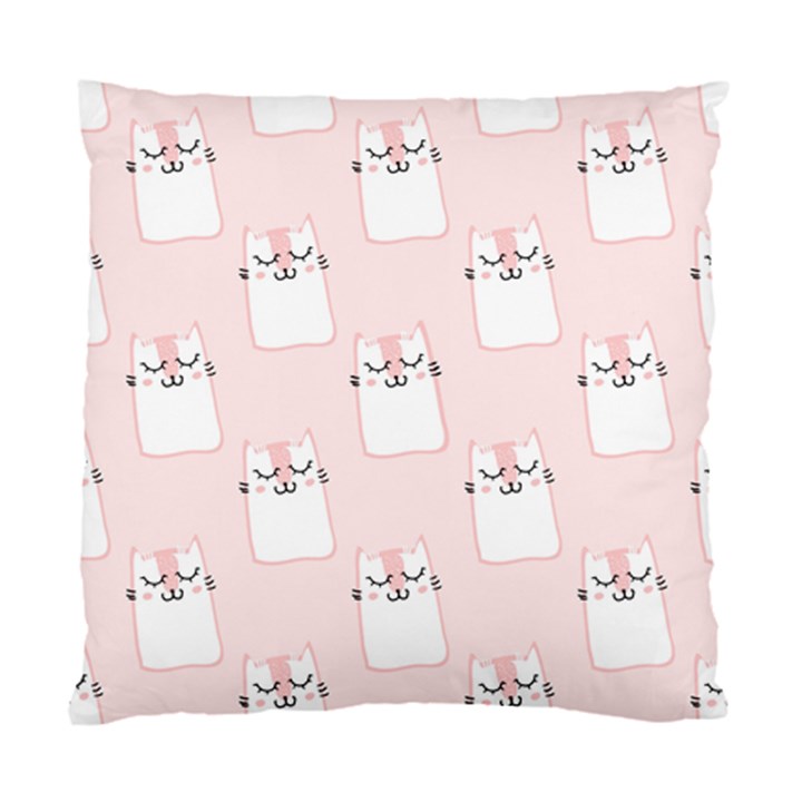 Pattern Pink Cute Sweet Fur Cats Standard Cushion Case (Two Sides)