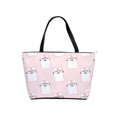 Pattern Pink Cute Sweet Fur Cats Classic Shoulder Handbag