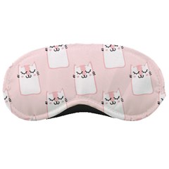 Pattern Pink Cute Sweet Fur Cats Sleeping Mask