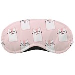 Pattern Pink Cute Sweet Fur Cats Sleeping Mask Front