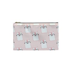 Pattern Pink Cute Sweet Fur Cats Cosmetic Bag (Small)