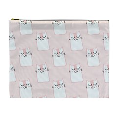 Pattern Pink Cute Sweet Fur Cats Cosmetic Bag (XL)