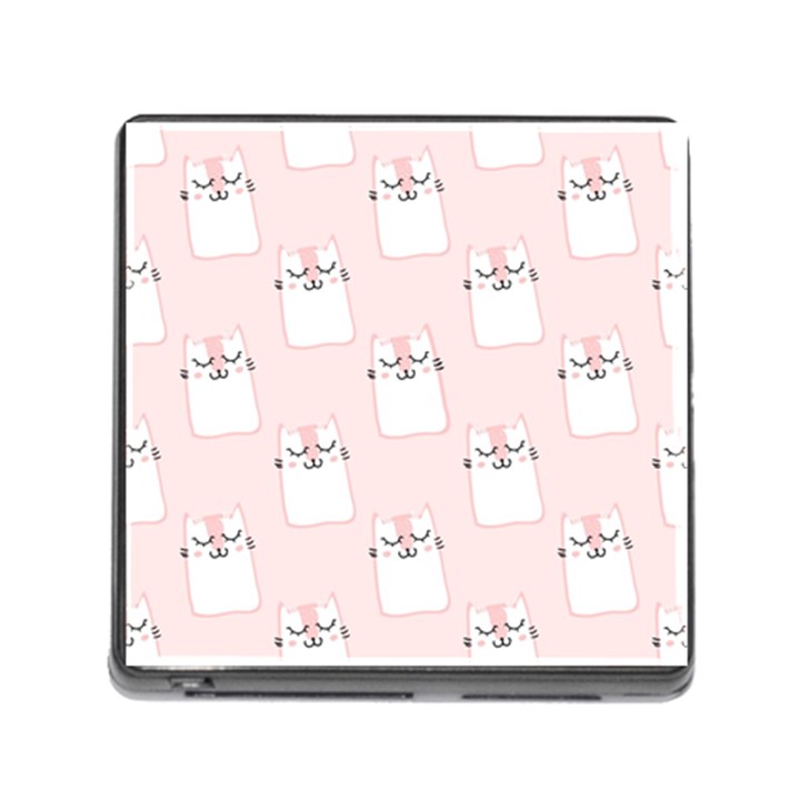 Pattern Pink Cute Sweet Fur Cats Memory Card Reader (Square 5 Slot)