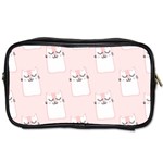 Pattern Pink Cute Sweet Fur Cats Toiletries Bag (One Side) Front