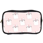 Pattern Pink Cute Sweet Fur Cats Toiletries Bag (Two Sides) Back