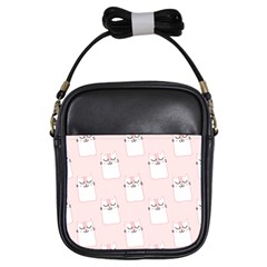 Pattern Pink Cute Sweet Fur Cats Girls Sling Bag